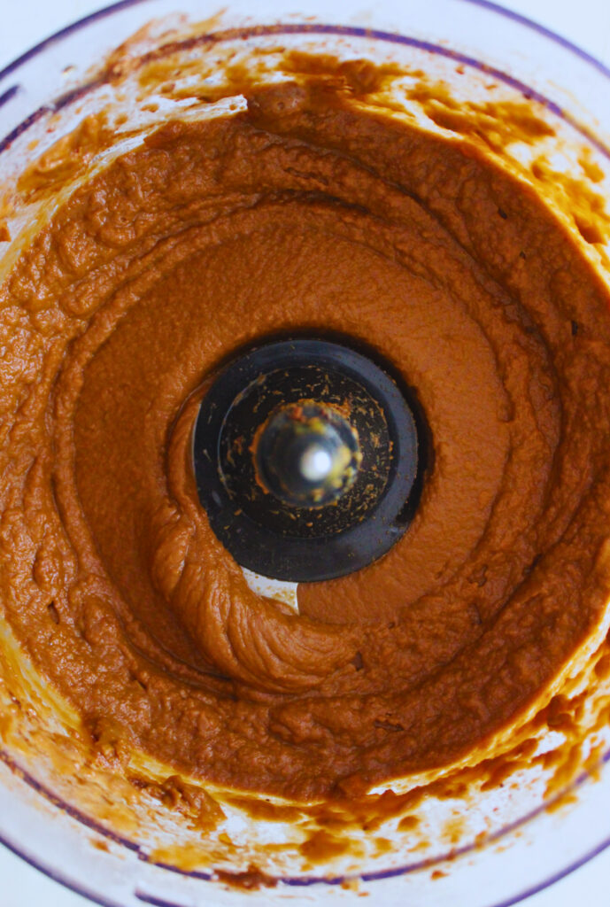 sweet potato chocolate pudding blended in food processor
