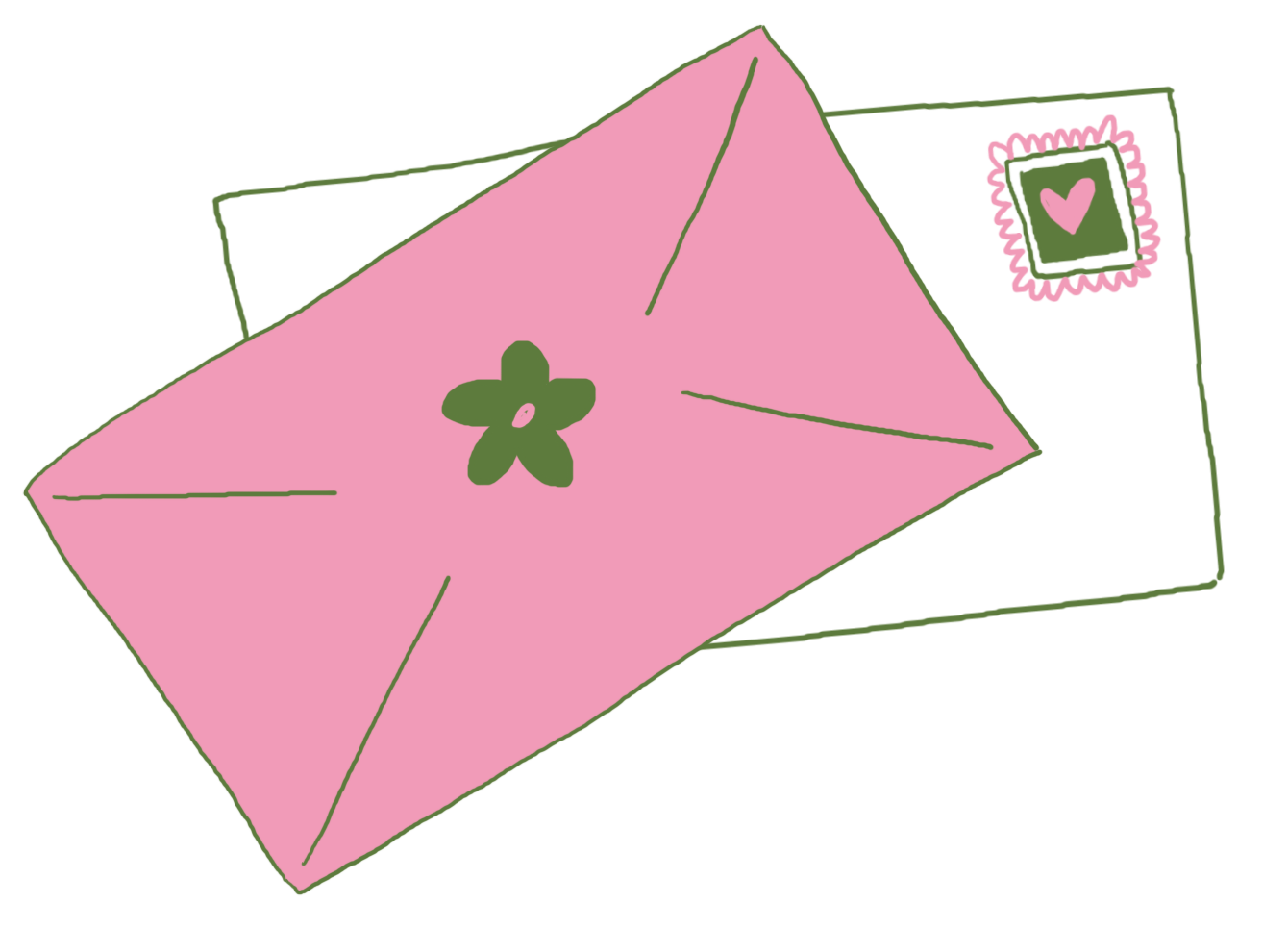 cute illustration of mail envelopes 
