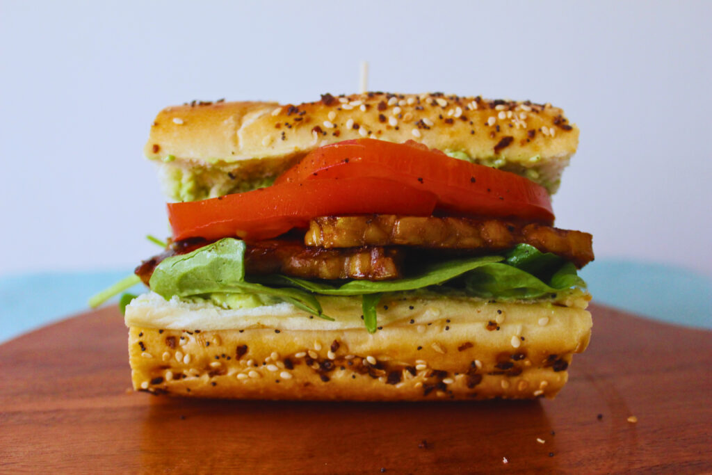 Image: Tempeh Tomato Spinach Sandwich