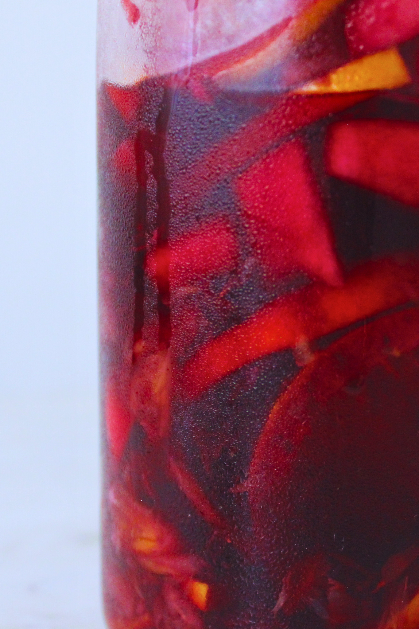 image of Spanish red wine sangria in glass pitcher