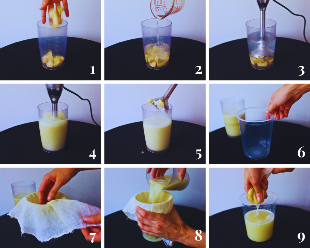 steps for making ginger juice without a juicer