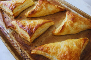 Image of the golden brown pastries out of the oven