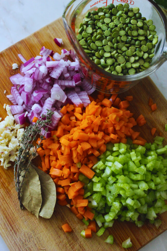 split pea soup ingredients