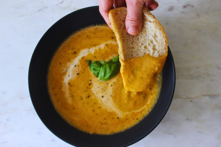 Creamy Roasted Veggie Soup