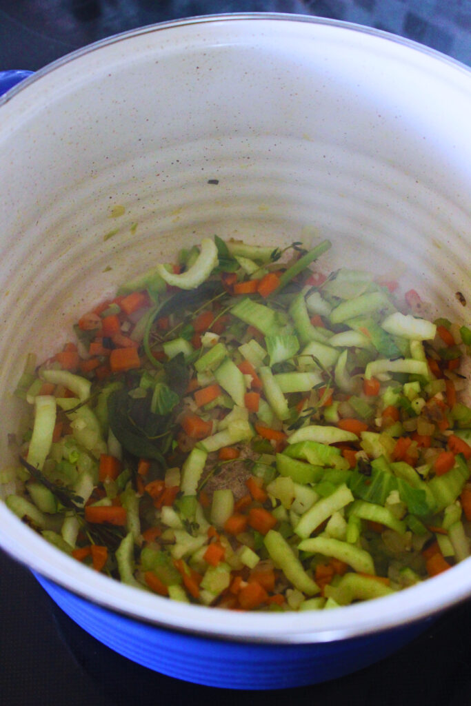 image of veggies for soup being cooked